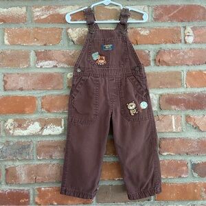 Oshkosh B’Gosh Cotton Overalls Brown 18m Bear Soccerball 95 Pants
